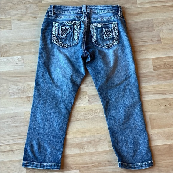 Y2K illegal jeans studded low rise capris - Picture 8 of 12